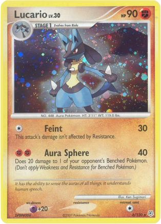 Lucario (6/130) Holofoil [DP: Base Set] Pokemon Single Pokémon