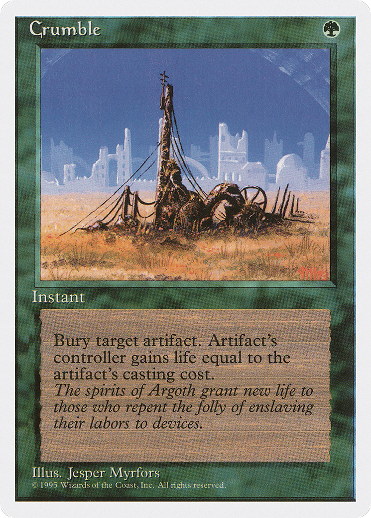 Crumble (4ED-239) [Fourth Edition] MTG Single Wizards of the Coast