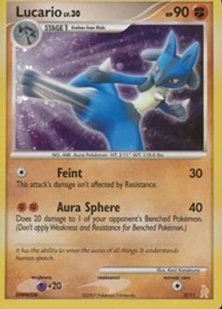 Lucario (3) - [DP: Trainer Kit Manaphy & Lucario] Holofoil Pokemon Single Pokémon