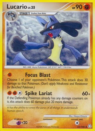 Lucario (/146) Reverse Holofoil [DP: Legends Awakened] Pokemon Single Pokémon