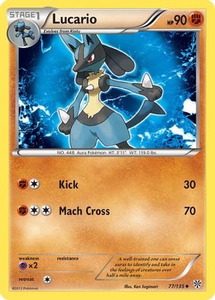 Lucario (77) (/135) Reverse Holofoil [BW: Plasma Storm] Pokemon Single Pokémon