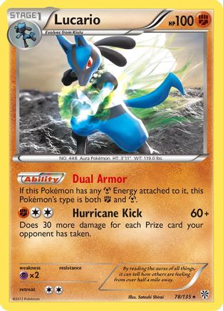 Lucario (78/135) Reverse Holofoil [BW: Plasma Storm] Pokemon Single Pokémon
