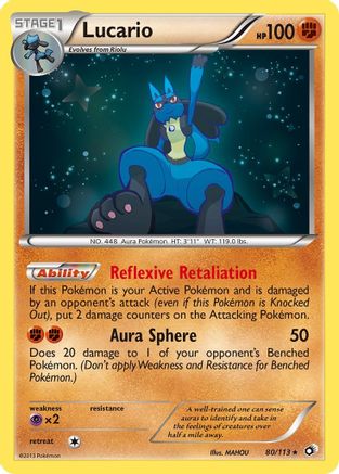 Lucario (80/113) Reverse Holofoil [BW: Legendary Treasures] Pokemon Single Pokémon