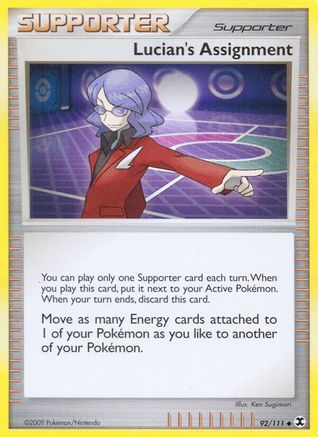 Lucian's Assignment (/111) Reverse Holofoil [Platinum: Rising Rivals] Pokemon Single Pokémon