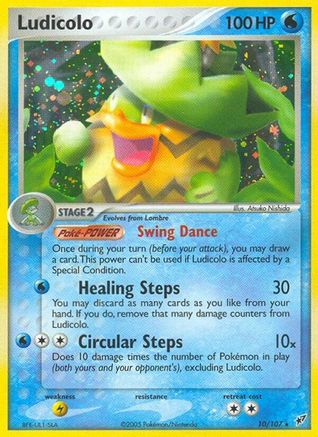 Ludicolo - 010/107 (/107) Reverse Holofoil [EX: Deoxys] Pokemon Single Pokémon