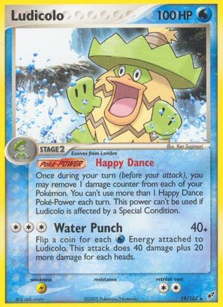 Ludicolo - 019/107 (/107) Reverse Holofoil [EX: Deoxys] Pokemon Single Pokémon