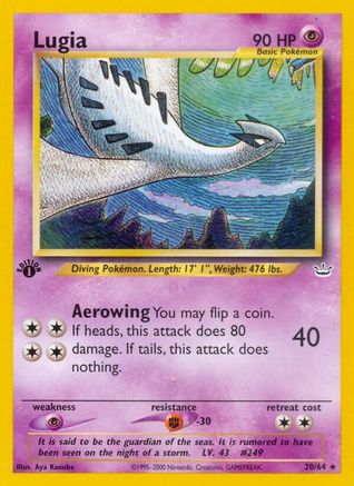 Lugia (20/64) 1st Edition [Vintage: Neo Revelation] Pokemon Single Pokémon