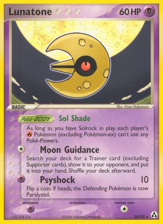 Lunatone (/92) Reverse Holofoil [EX: Legend Maker] Pokemon Single Pokémon