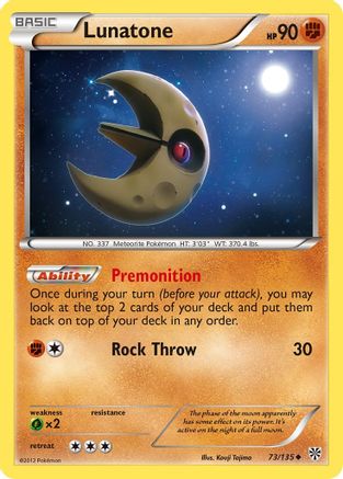 Lunatone (/135) Reverse Holofoil [BW: Plasma Storm] Pokemon Single Pokémon