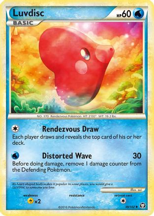Luvdisc (/102) Reverse Holofoil [HGSS: Triumphant] Pokemon Single Pokémon