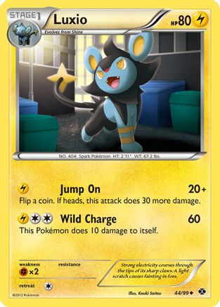 Luxio (44) (/99) Reverse Holofoil [BW: Next Destinies] Pokemon Single Pokémon