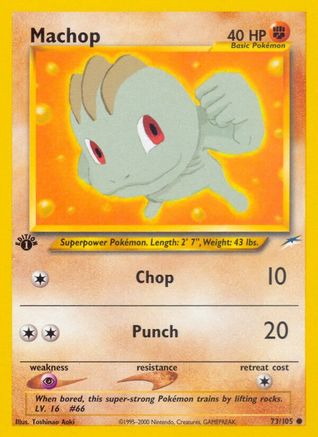 Machop (73/105) 1st Edition [Vintage: Neo Destiny] Pokemon Single Pokémon