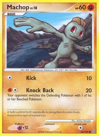 Machop (/100) Reverse Holofoil [DP: Stormfront] Pokemon Single Pokémon