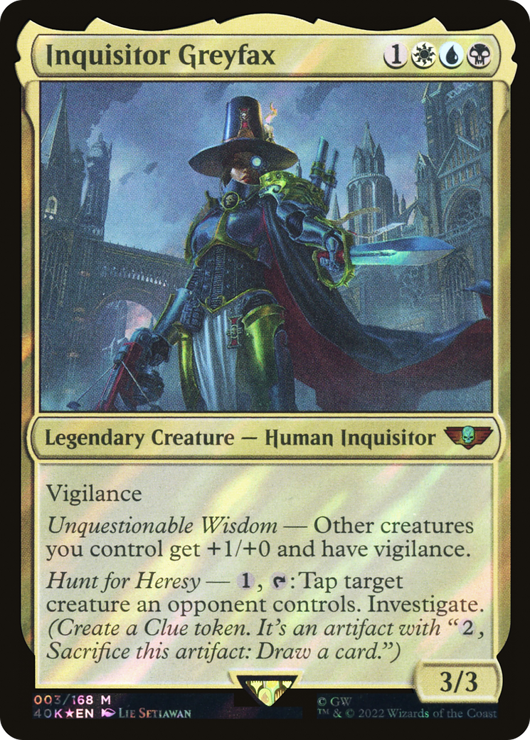 Inquisitor Greyfax (40K-003) [Warhammer 40,000 Commander] Foil MTG Single Wizards of the Coast
