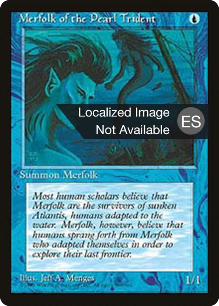 Merfolk of the Pearl Trident (4BB-086) [Fourth Edition Foreign Black Border] MTG Single Wizards of the Coast