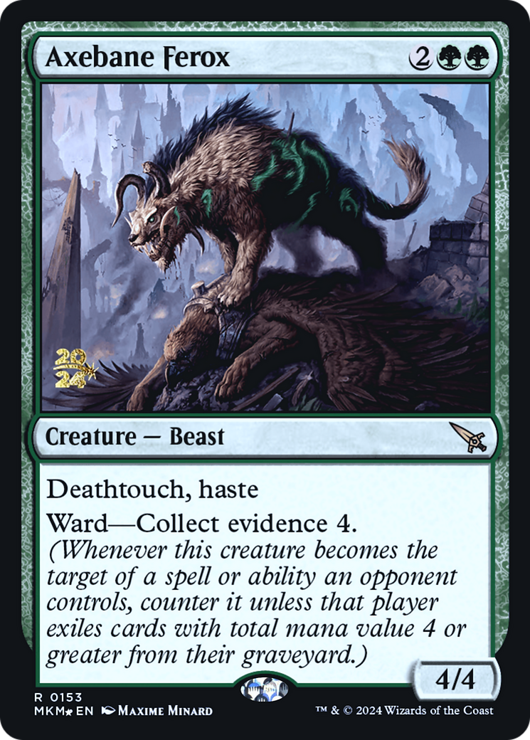 Axebane Ferox (PRE-153) [Murders at Karlov Manor Promos] Foil MTG Single Wizards of the Coast