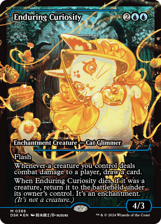 Enduring Curiosity (DSK-388) [Duskmourn: House of Horror] (Showcase) Foil MTG Single Wizards of the Coast