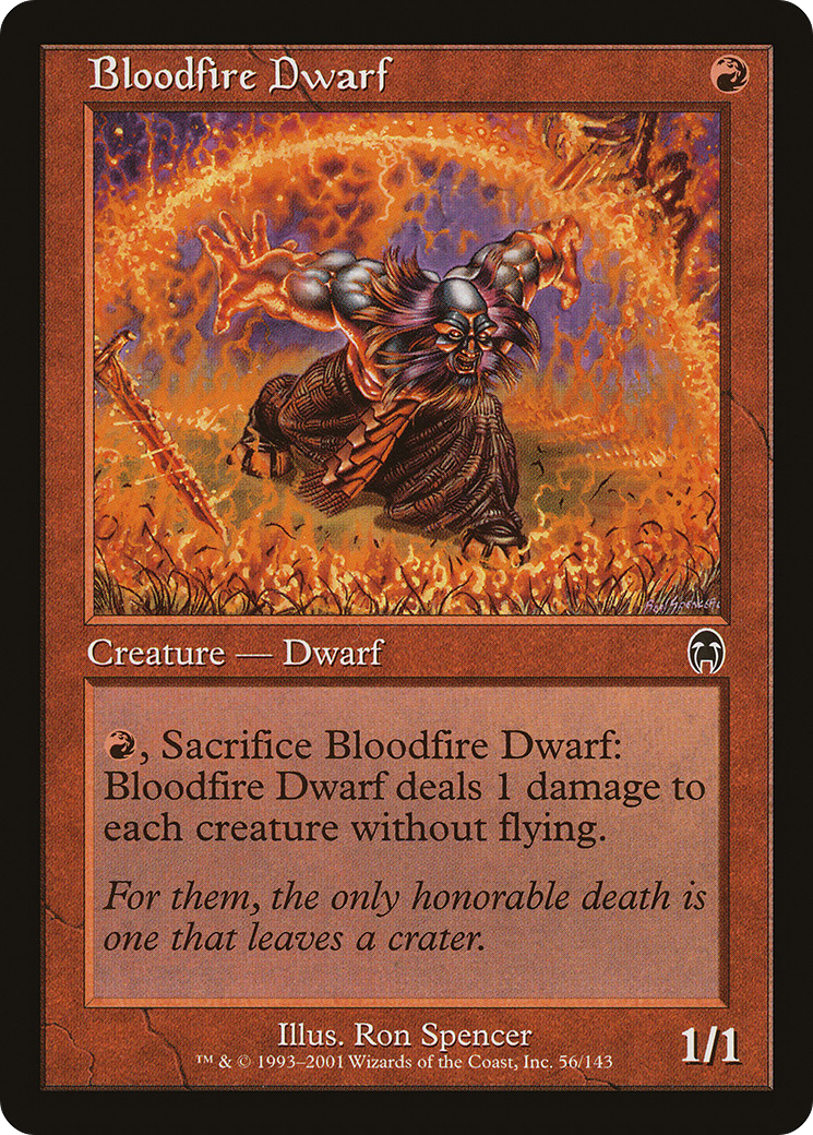 Bloodfire Dwarf (APC-056) [Apocalypse] Foil MTG Single Wizards of the Coast