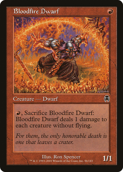 Bloodfire Dwarf (APC-056) [Apocalypse] Foil MTG Single Wizards of the Coast