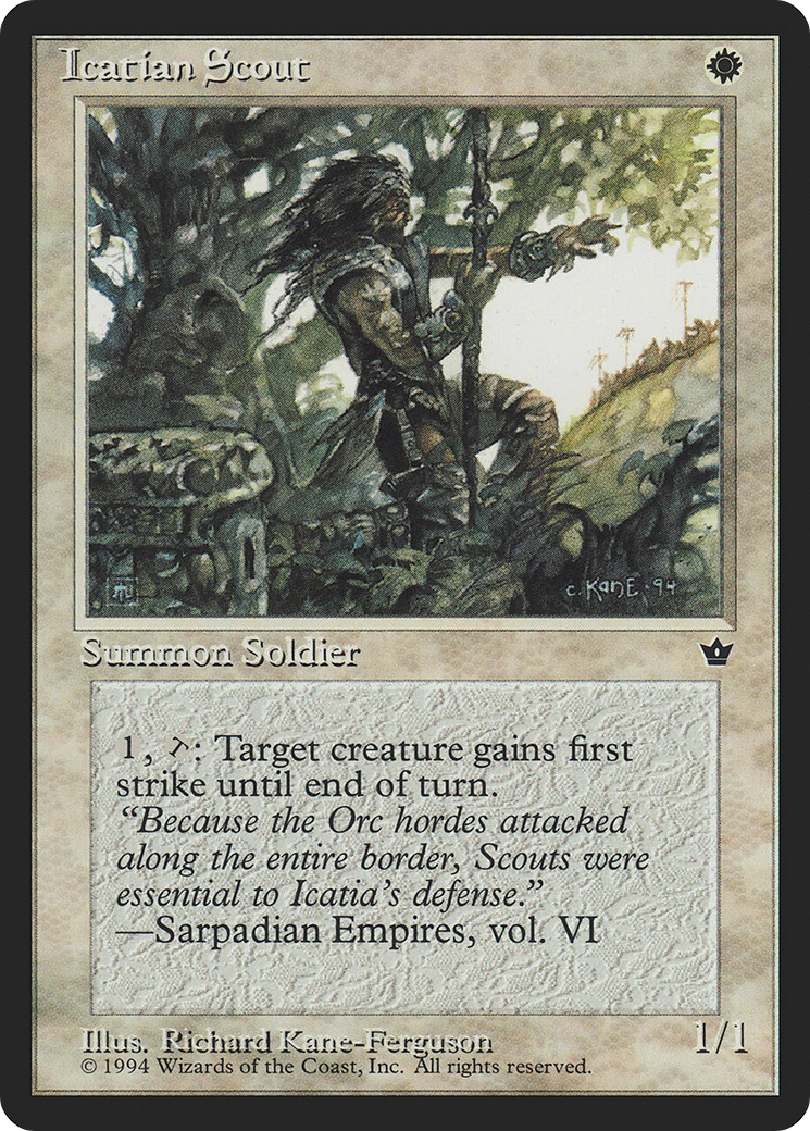 Icatian Scout (Ferguson) (FEM-) [Fallen Empires] MTG Single Wizards of the Coast