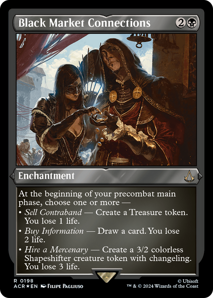 Black Market Connections (ACR-198) [Assassin's Creed] Etched Foil MTG Single Wizards of the Coast