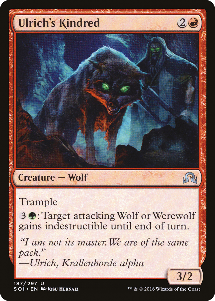 Ulrich's Kindred (SOI-187) [Shadows over Innistrad] Foil MTG Single Wizards of the Coast