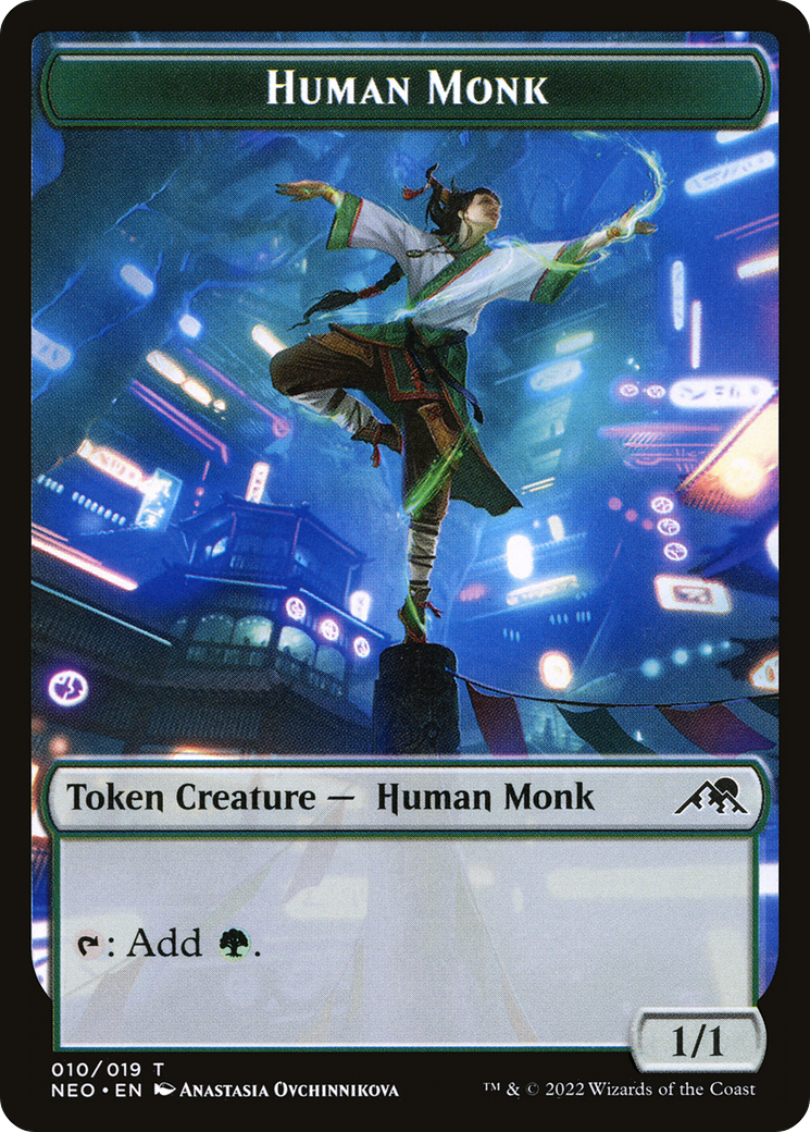 Human Monk (NEO-010) [Tokens] Kamigawa: Neon Dynasty Tokens MTG Single Wizards of the Coast
