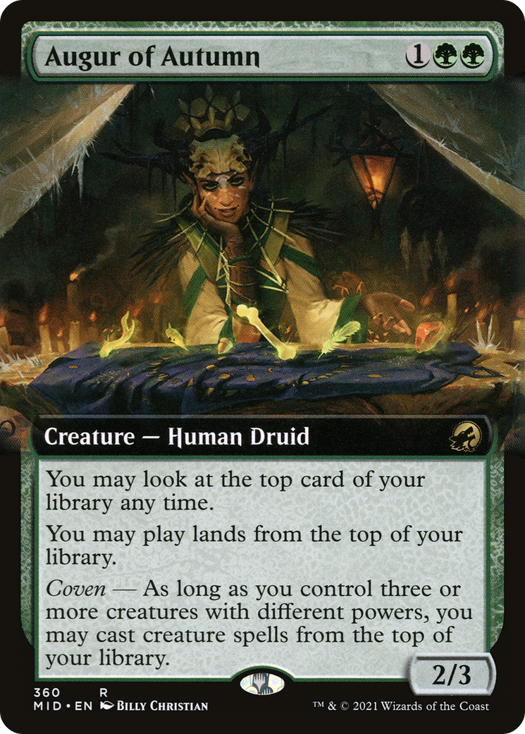 Augur of Autumn (MID-360) [Innistrad: Midnight Hunt] (Extended Art) MTG Single Wizards of the Coast