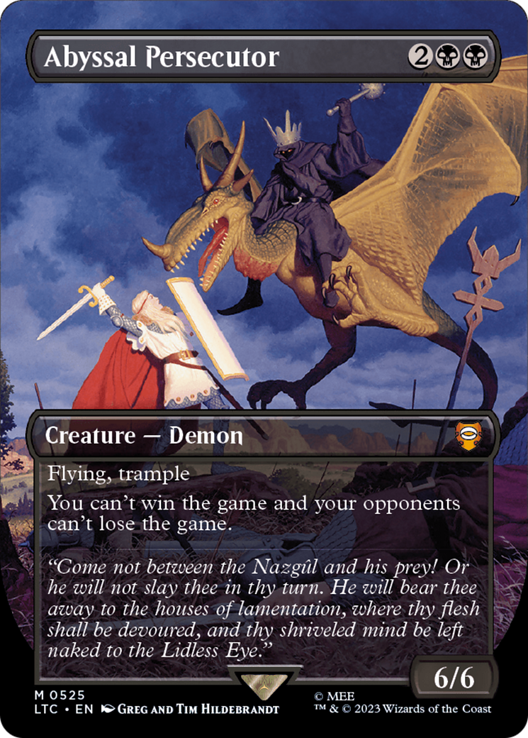 Abyssal Persecutor (LTC-525) [Tales of Middle-earth Commander] (Borderless) Foil MTG Single Wizards of the Coast
