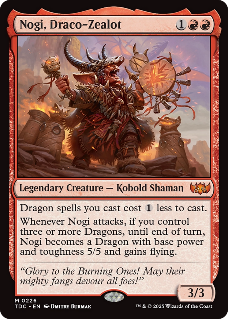 Nogi, Draco-Zealot (TDC-226) [Commander: Tarkir: Dragonstorm] MTG Single Wizards of the Coast