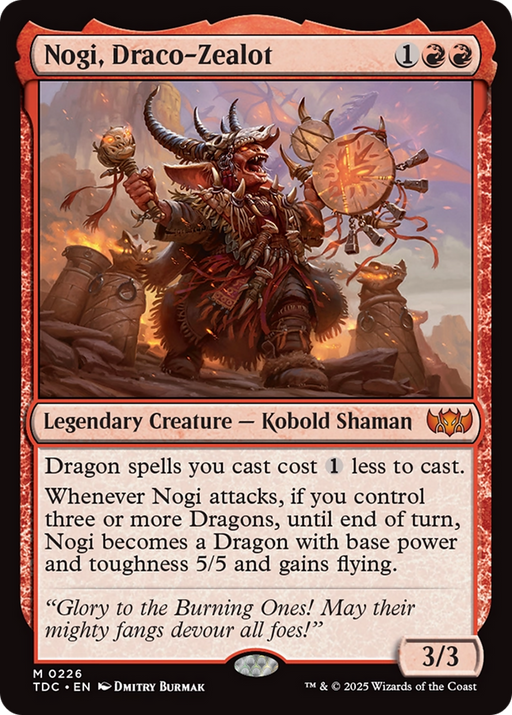 Nogi, Draco-Zealot (TDC-226) [Commander: Tarkir: Dragonstorm] MTG Single Wizards of the Coast