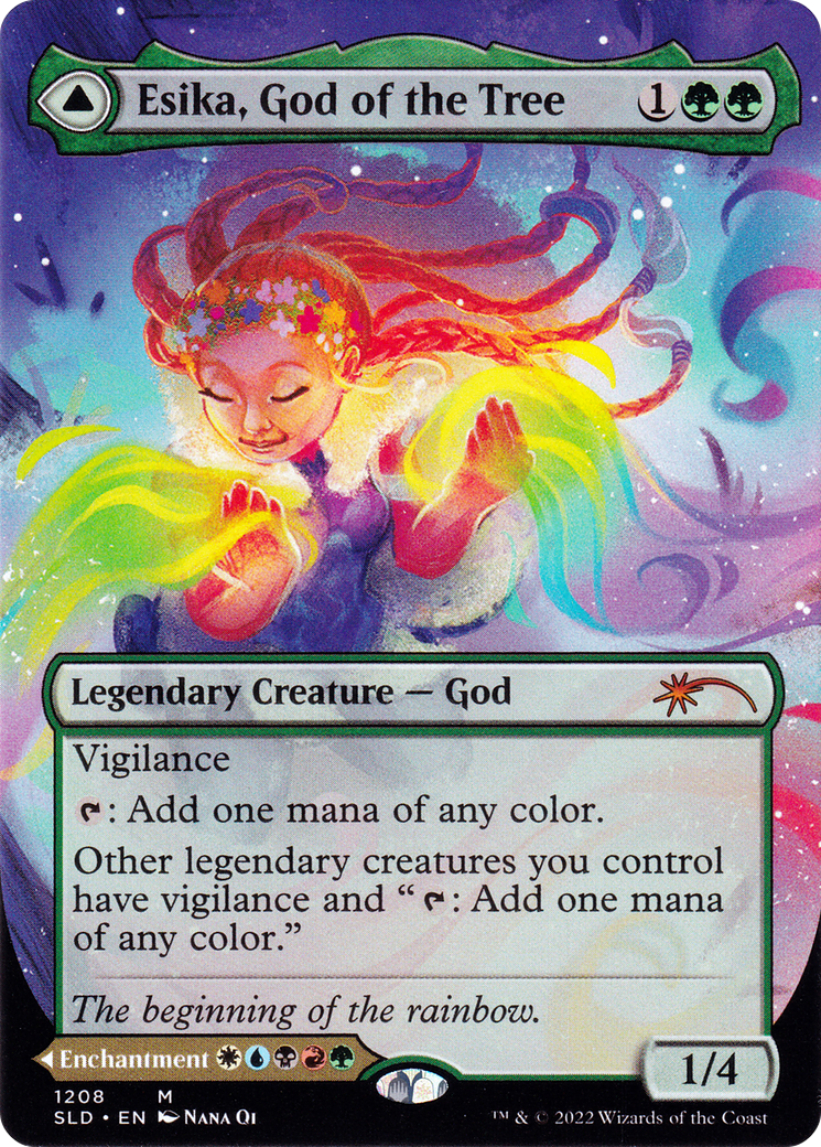 Esika, God of the Tree (Display Commander) - Thick Stock (SLD-1208) [Secret Lair] Drop (Borderless) MTG Single Wizards of the Coast