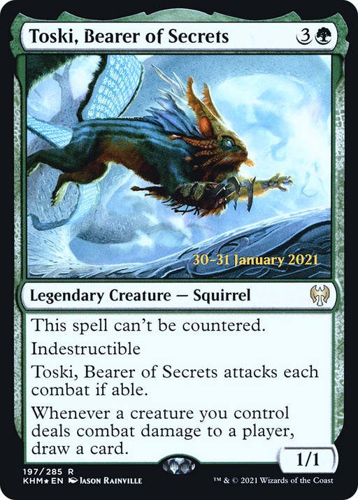 Toski, Bearer of Secrets (PRE-197) [Kaldheim Promos] Foil MTG Single Wizards of the Coast