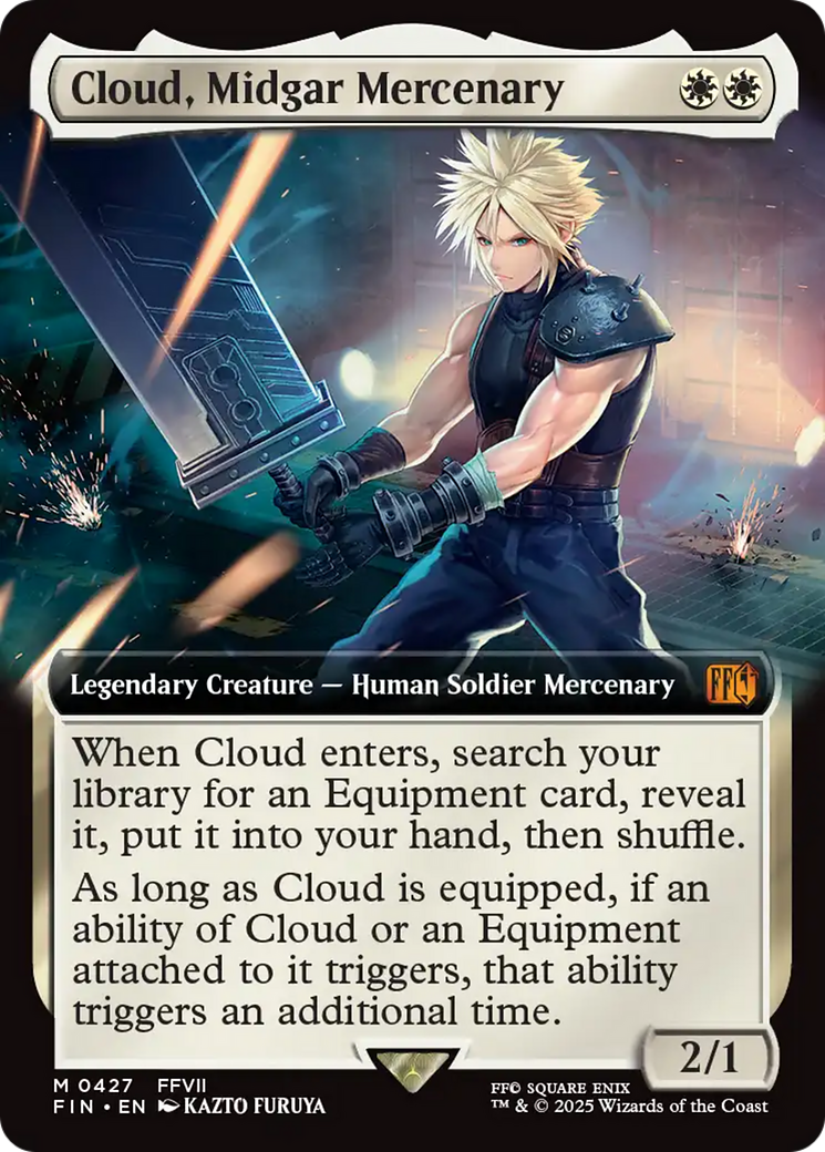 Cloud, Midgar Mercenary (FIN-427) [FINAL FANTASY] (Extended Art) MTG Single Wizards of the Coast