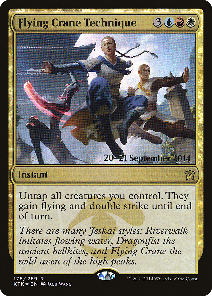 Flying Crane Technique (PRE-176) [Khans of Tarkir Promos] Foil MTG Single Wizards of the Coast