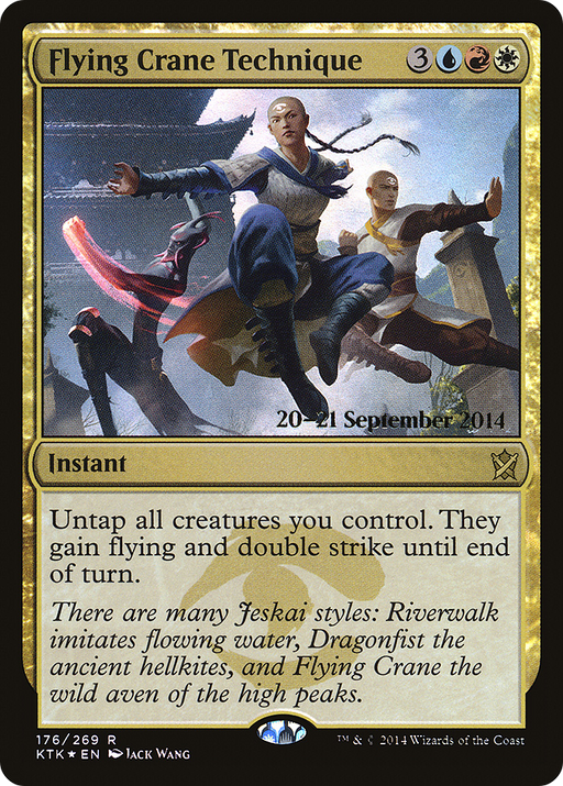 Flying Crane Technique (PRE-176) [Khans of Tarkir Promos] Foil MTG Single Wizards of the Coast