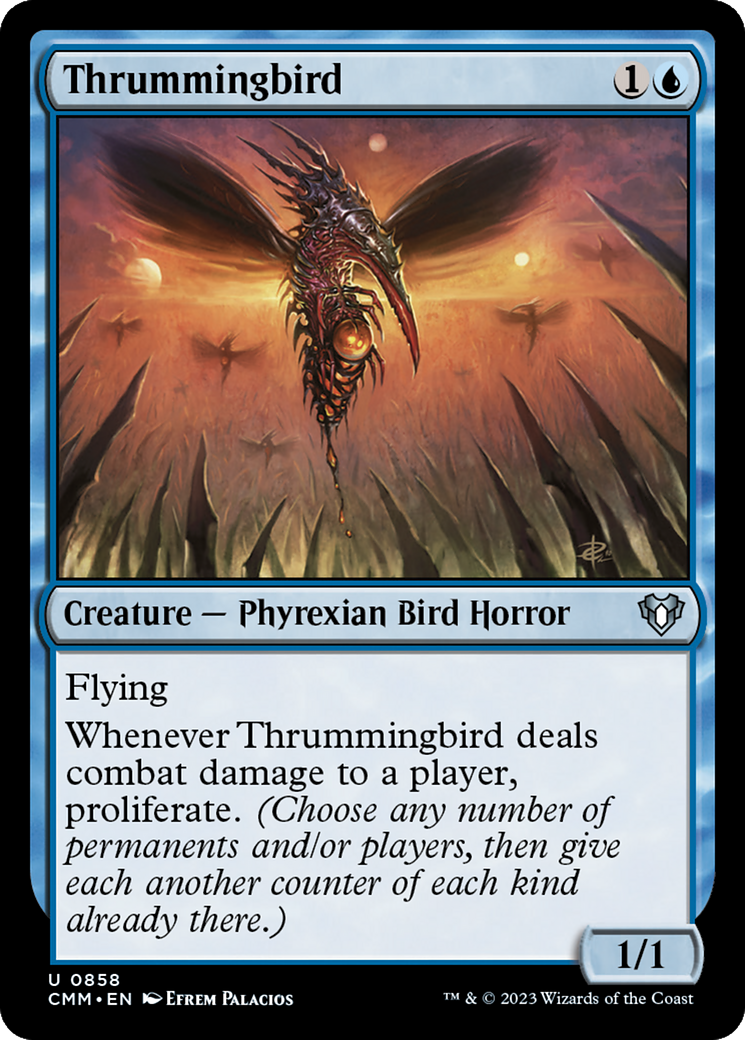 Thrummingbird (CMM-858) [Commander Masters] MTG Single Wizards of the Coast