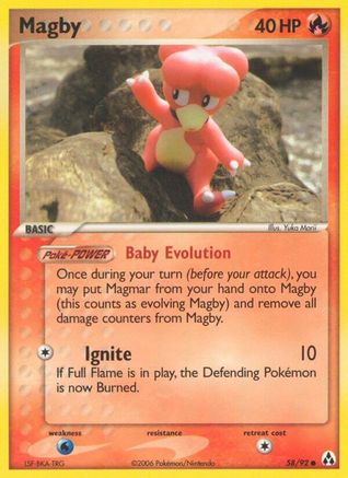 Magby (58/92) Reverse Holofoil [EX: Legend Maker] Pokemon Single Pokémon