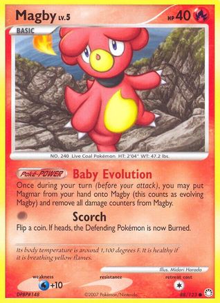 Magby (88/123) Reverse Holofoil [DP: Mysterious Treasures] Pokemon Single Pokémon