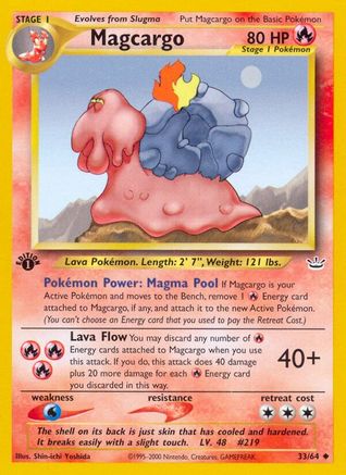 Magcargo (33/64) 1st Edition [Vintage: Neo Revelation] Pokemon Single Pokémon