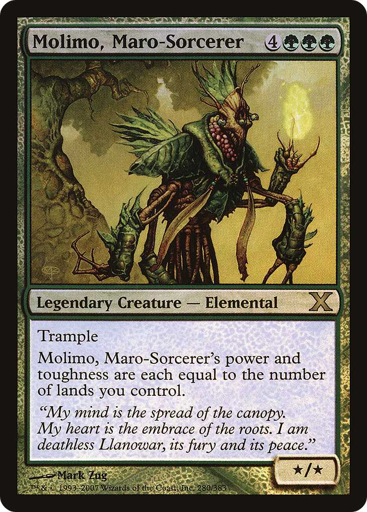 Molimo, Maro-Sorcerer (10E-280★) [Tenth Edition] Foil MTG Single Wizards of the Coast