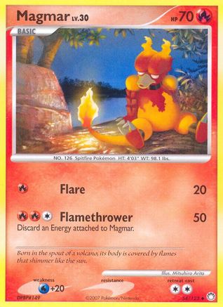 Magmar (/123) Reverse Holofoil [DP: Mysterious Treasures] Pokemon Single Pokémon