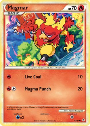 Magmar (52/95) - [HGSS: Unleashed] Pokemon Single Pokémon