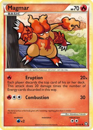 Magmar (/102) Reverse Holofoil [HGSS: Triumphant] Pokemon Single Pokémon