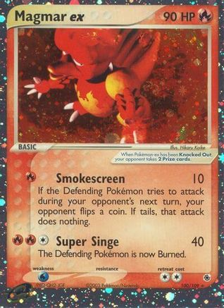 Magmar ex 100/109 Holofoil [EX: Ruby & Sapphire] Pokemon Single Pokémon