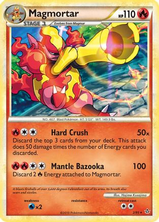 Magmortar (2/95) Reverse Holofoil [HGSS: Unleashed] Pokemon Single Pokémon