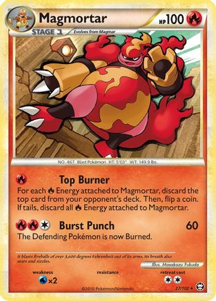 Magmortar (/102) Reverse Holofoil [HGSS: Triumphant] Pokemon Single Pokémon