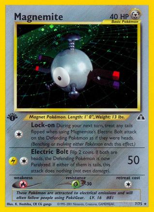 Magnemite (7) (/75) 1st Edition Holofoil [Vintage: Neo Discovery] Pokemon Single Pokémon