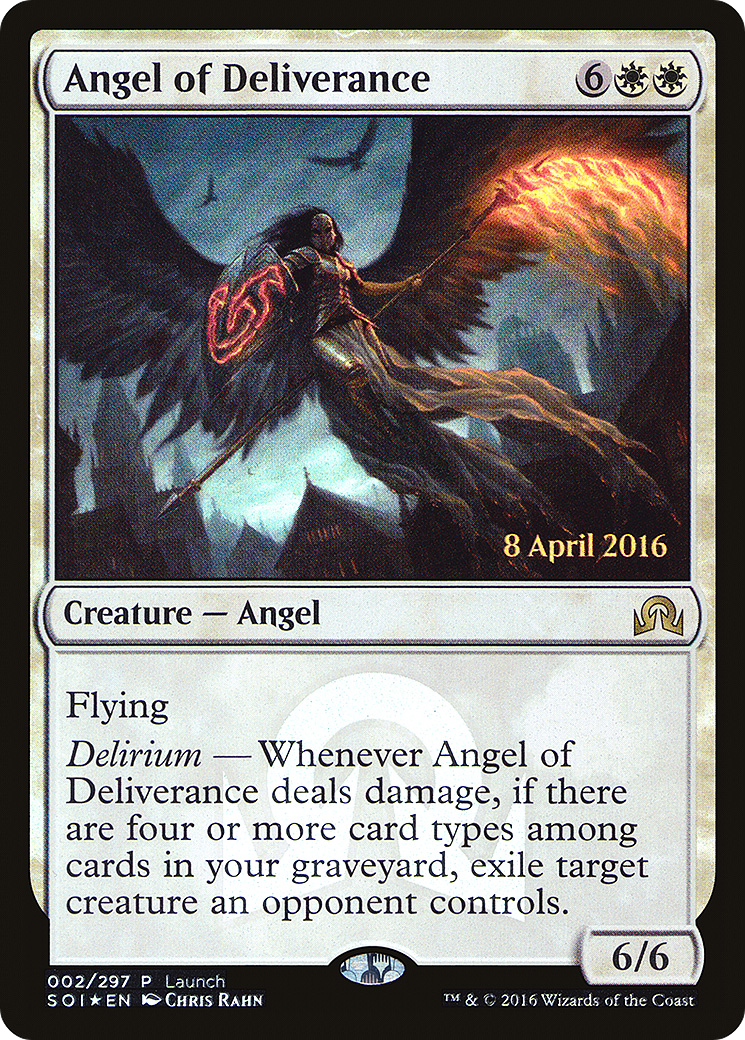 Angel of Deliverance (LARP-002) [Shadows over Innistrad Promos] Foil MTG Single Wizards of the Coast
