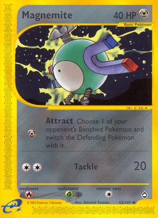 Magnemite (52) (/147) Reverse Holofoil [Vintage: Aquapolis] Pokemon Single Pokémon